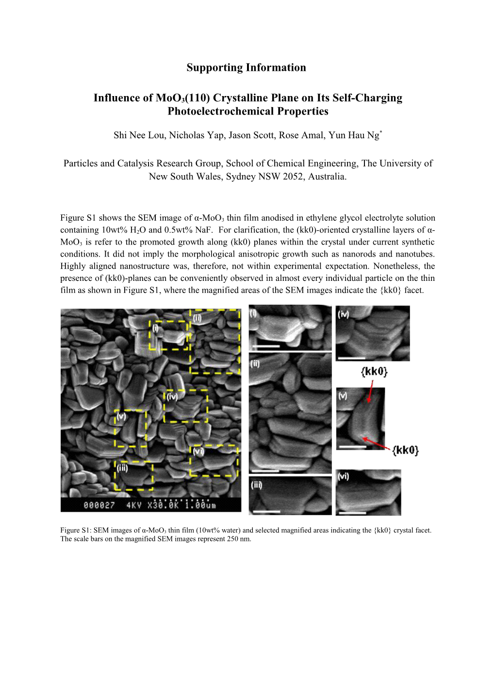 Influence of Moo3(110) Crystalline Plane on Its Self-Charging Photoelectrochemical Properties