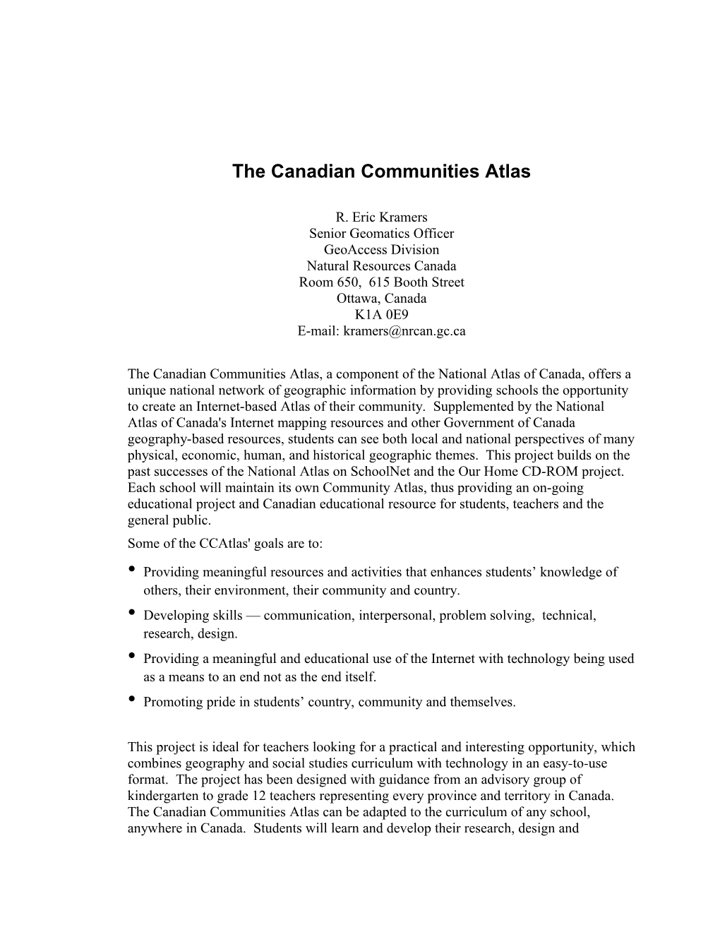 The Canadian Communities Atlas