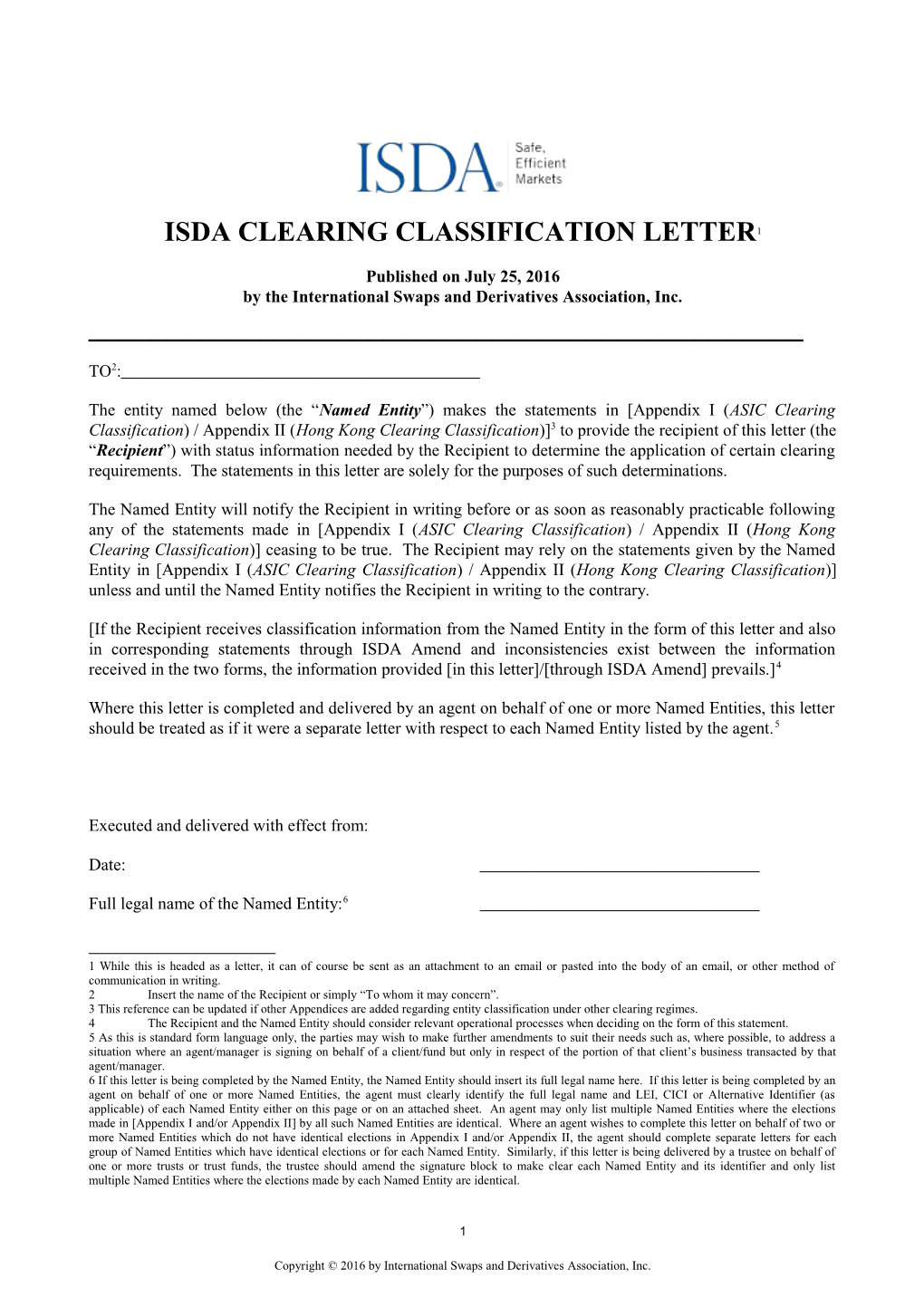 Isda Clearing Classification Letter 1