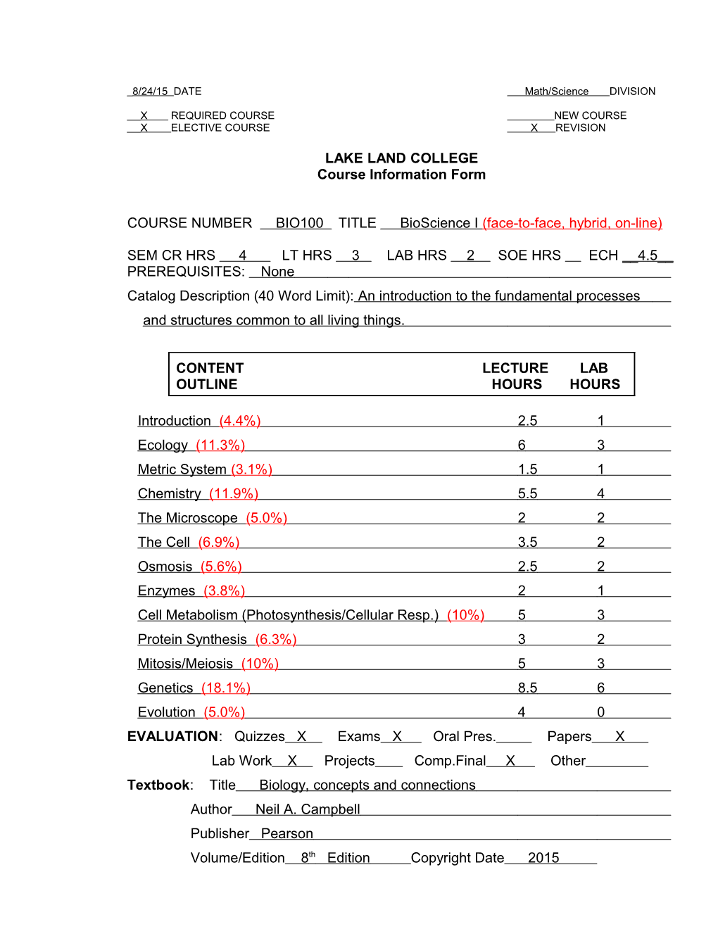 8/24/15 DATE Math/Science DIVISION