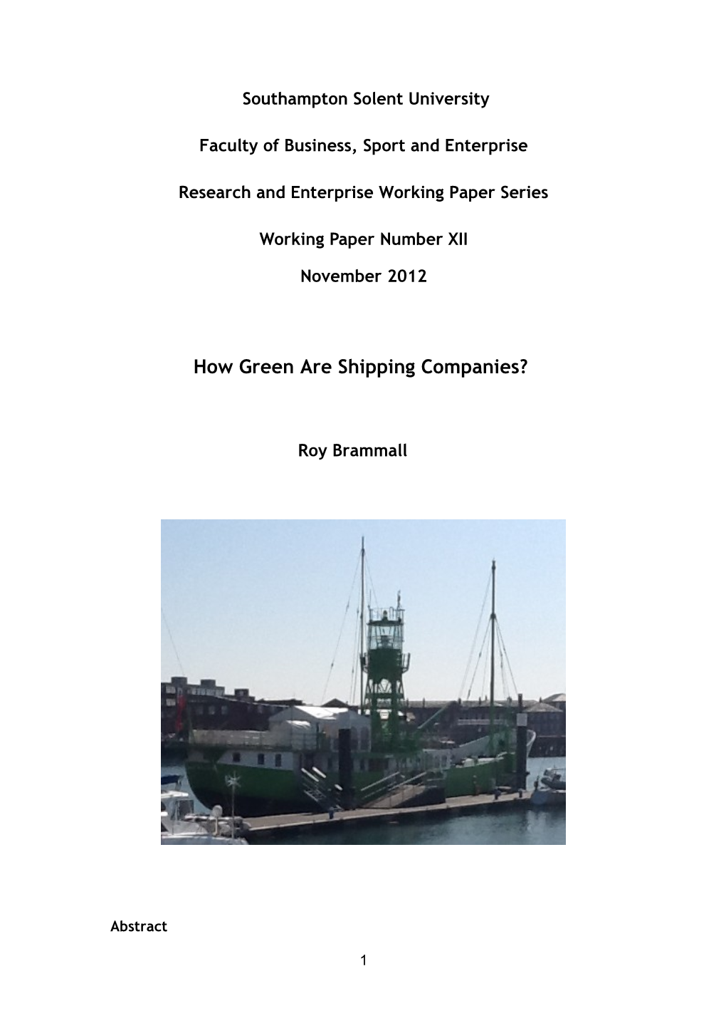 How Green Are Shipping Companies