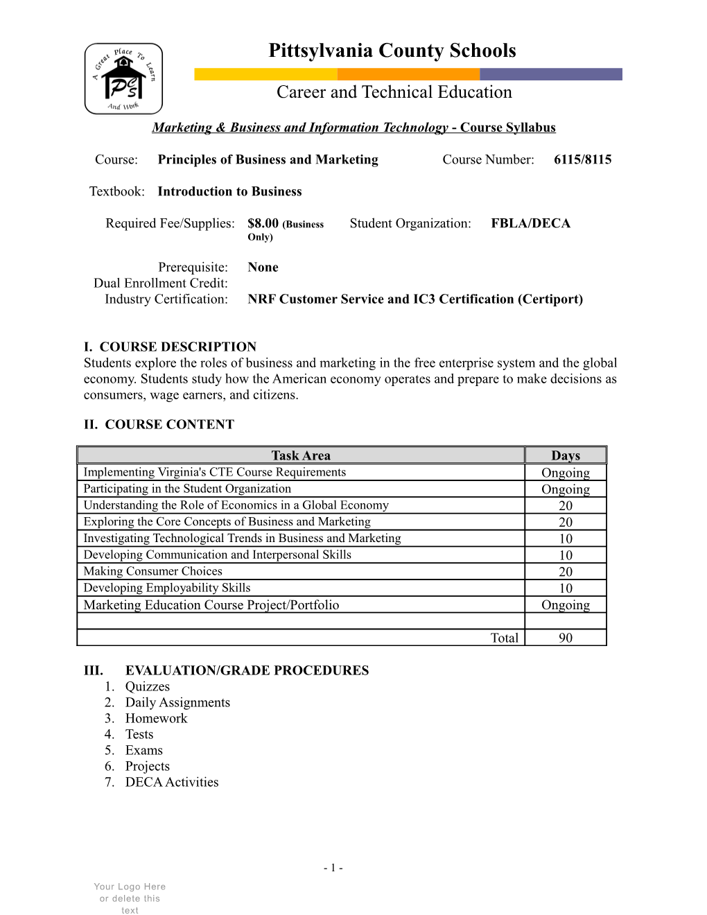 Agricultural Education Course Syllabus s5