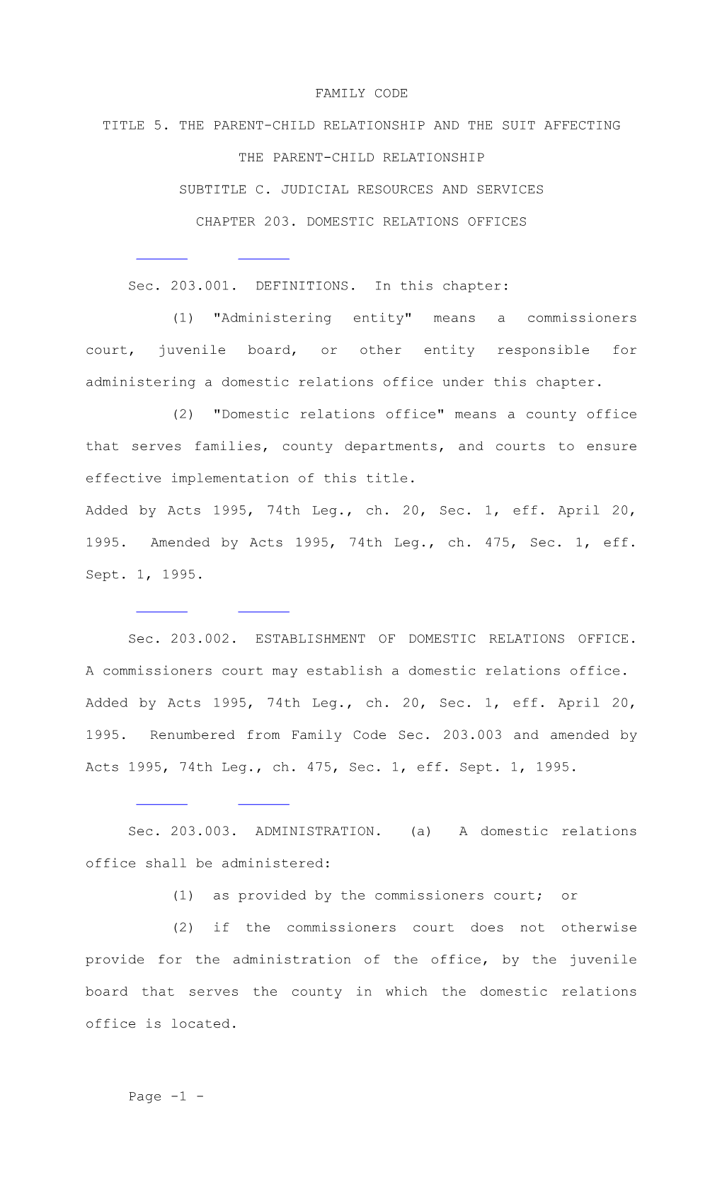 Subtitle C. Judicial Resources and Services