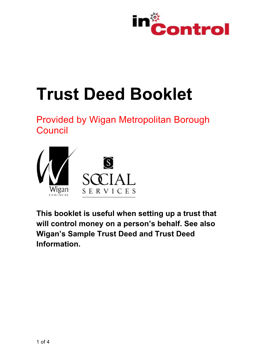 Trust Deed Booklet