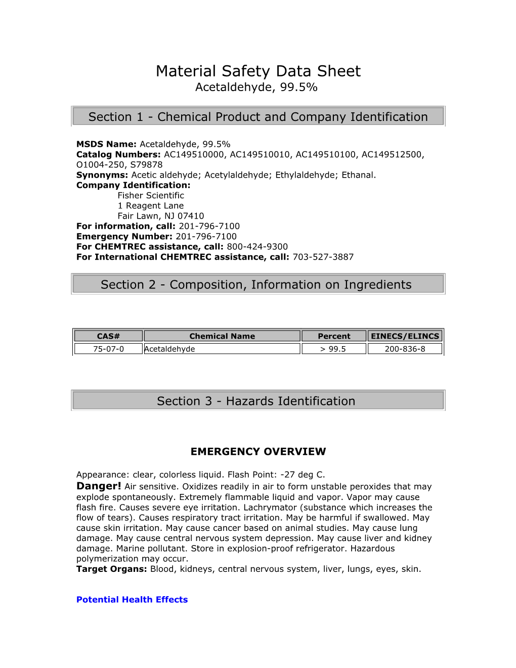 Material Safety Data Sheet s108