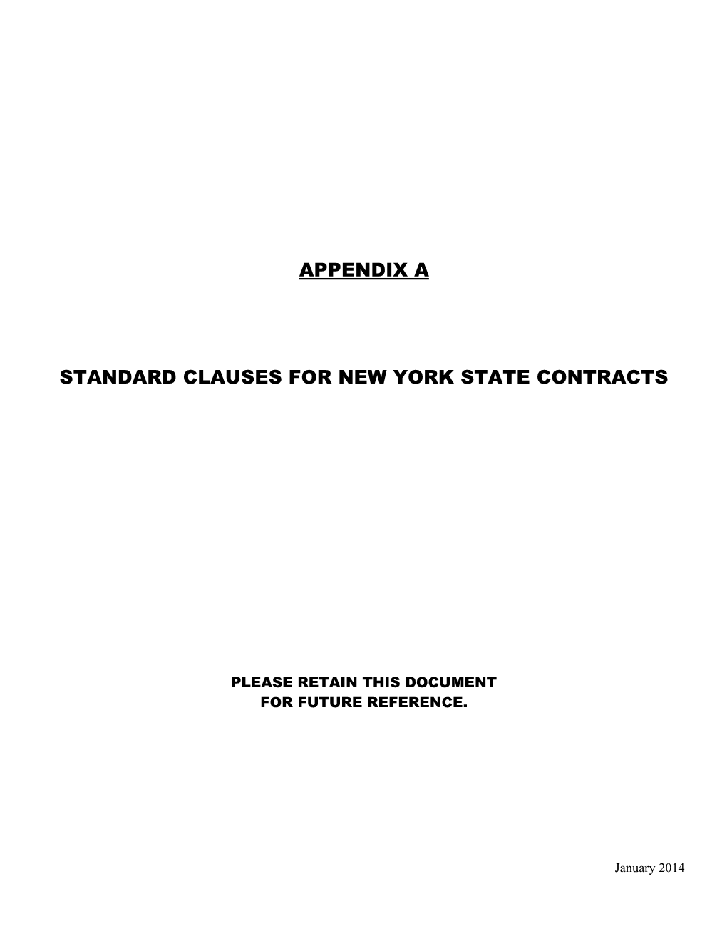 Standard Clauses for Nys Contracts Appendix A