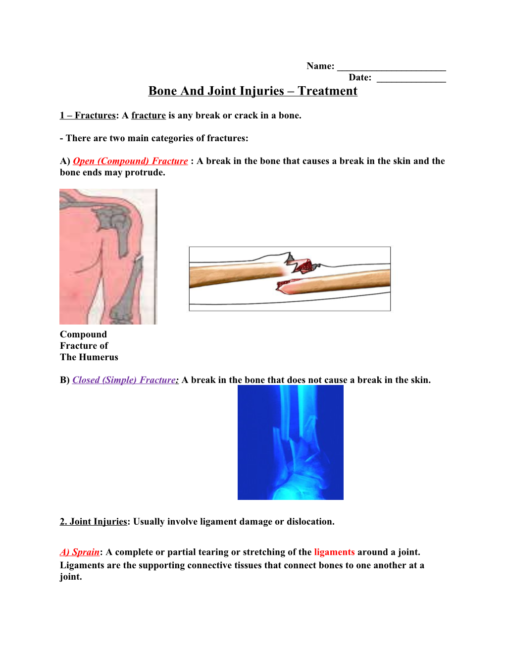 Bone and Joint Injuries Treatment