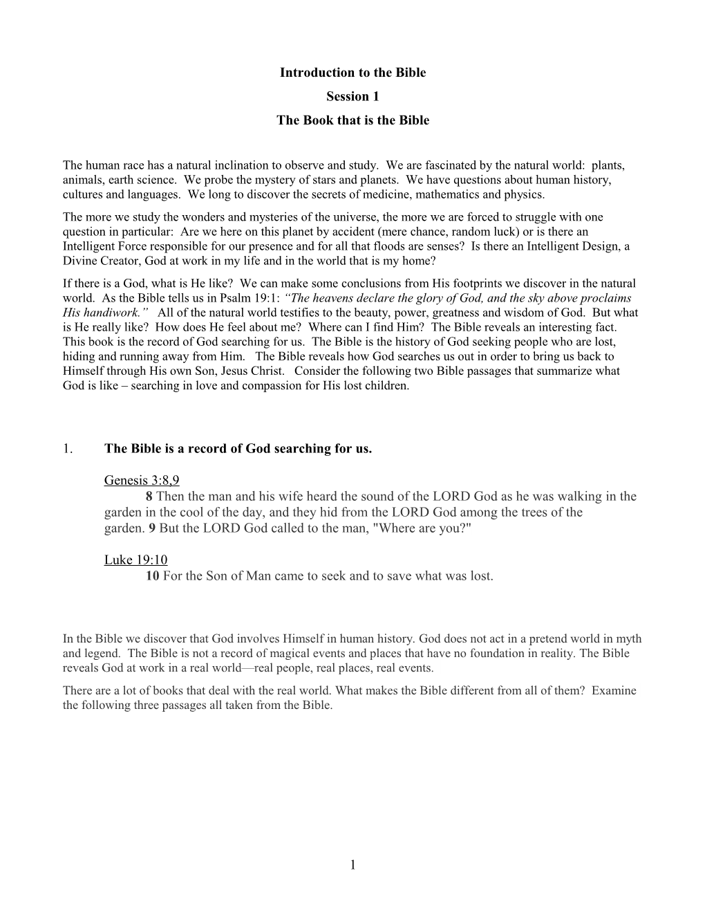 Introduction to the Bible s1