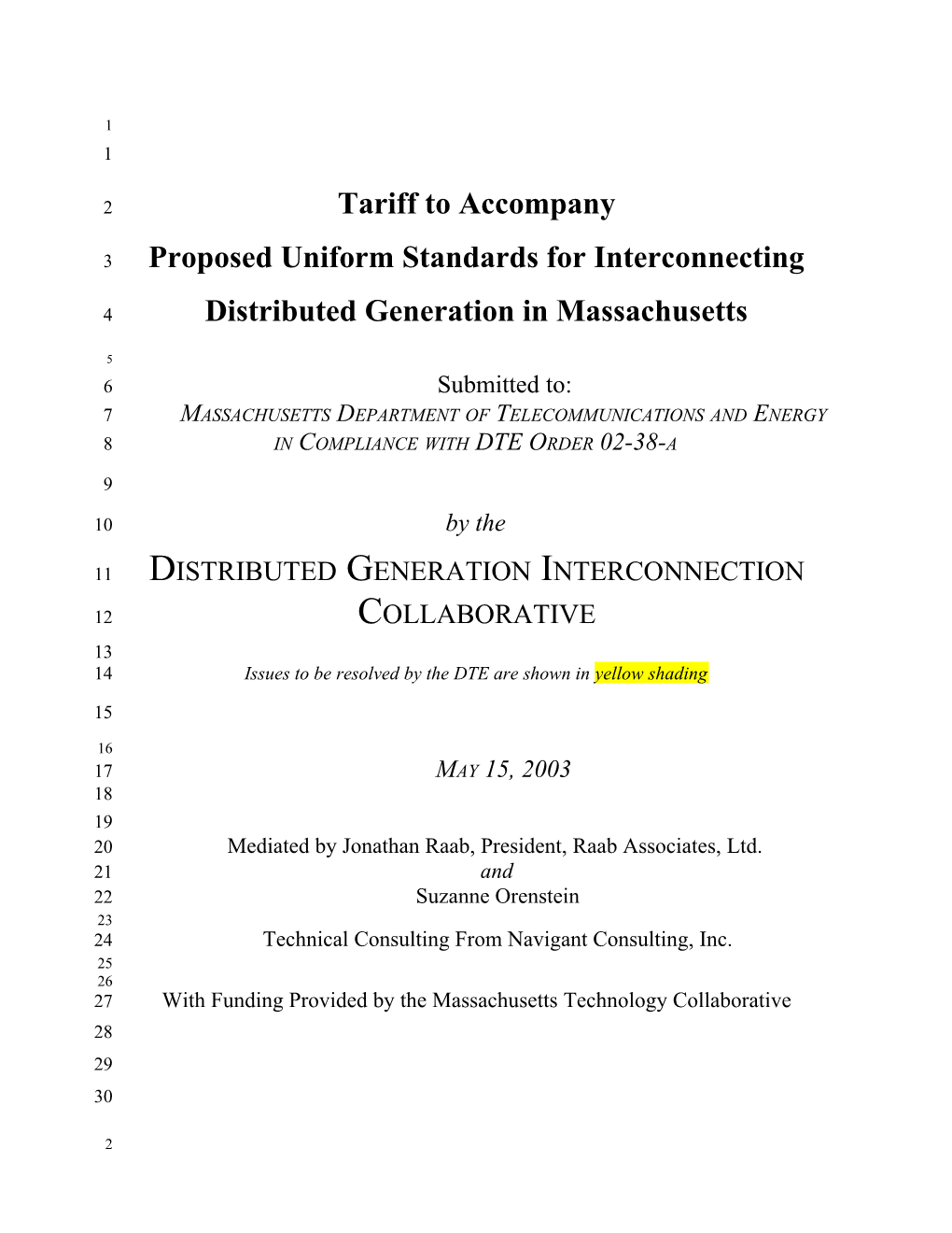 Required Terms and Conditions for a Customer-Owned Generating Facility to Be