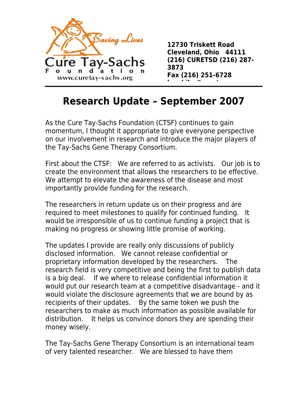 Research Update September 2007