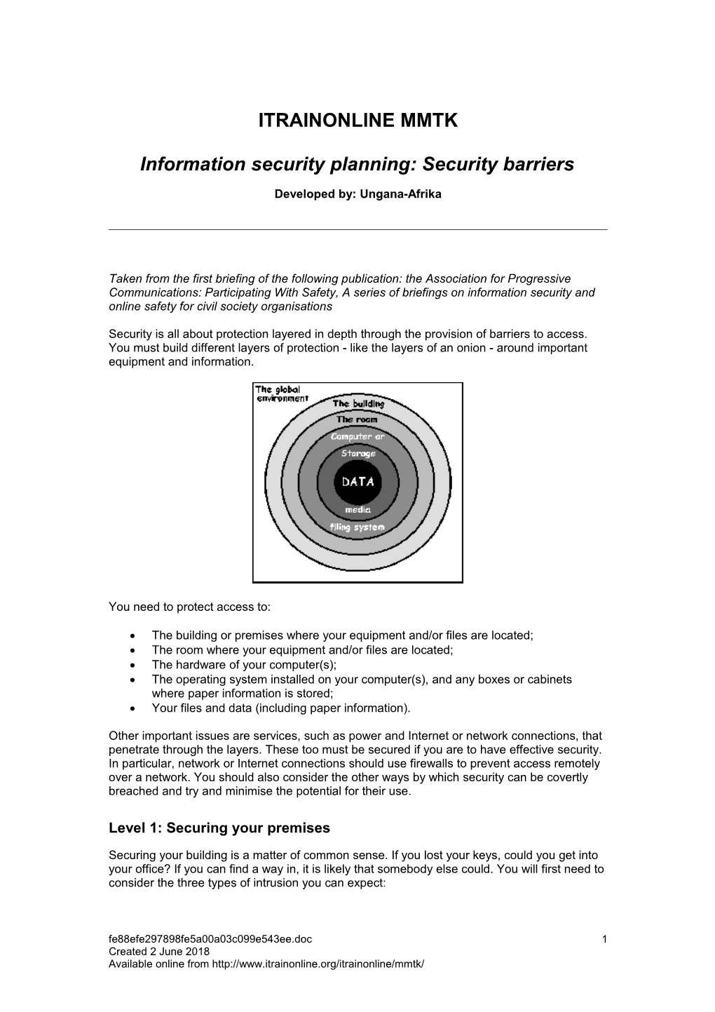 Information Security Planning: Security Barriers