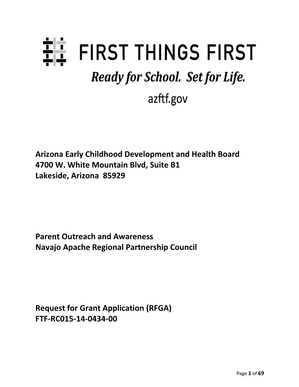 Arizona Early Childhood Development and Health Board s1
