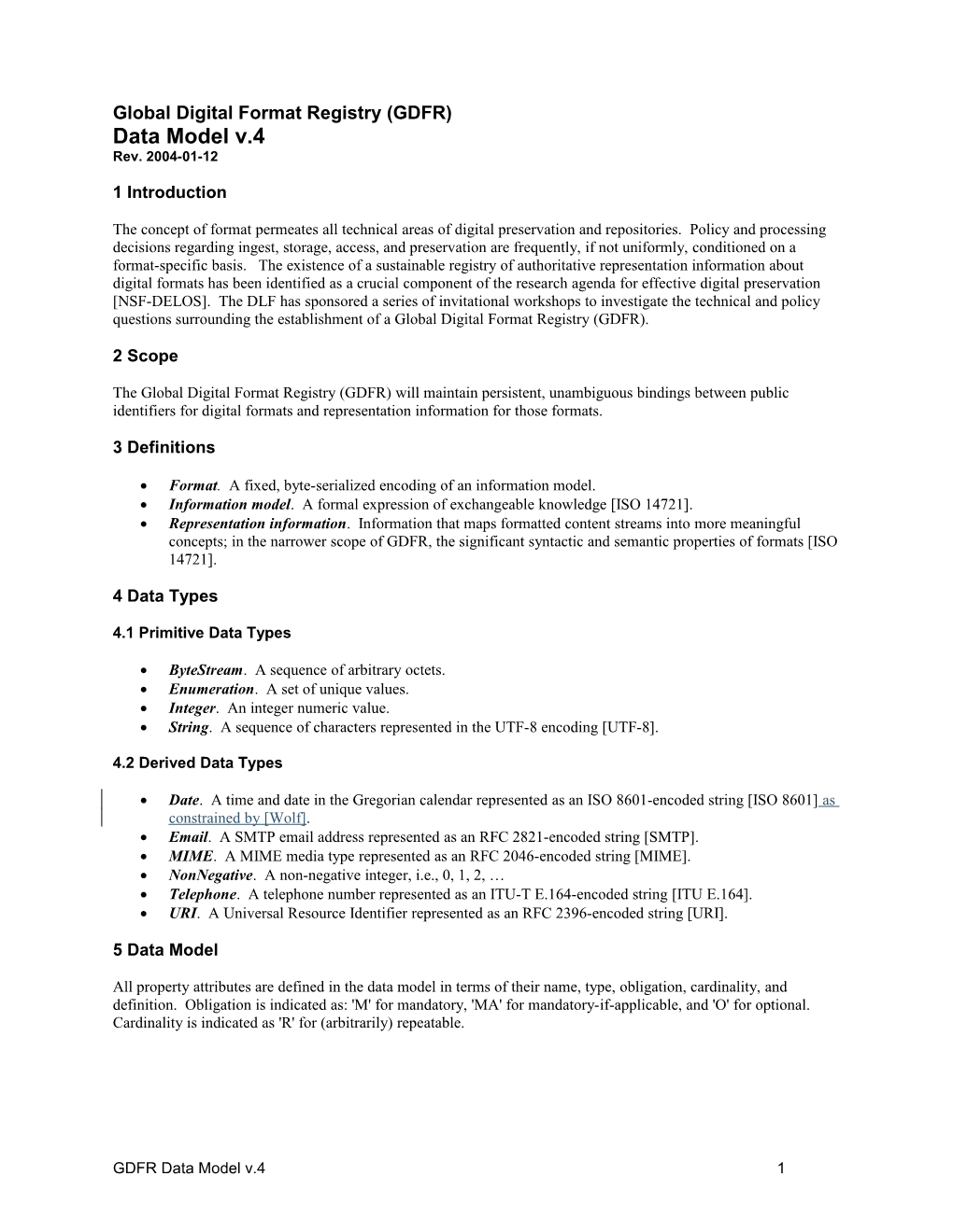 Global Digital Format Registry (GDFR)