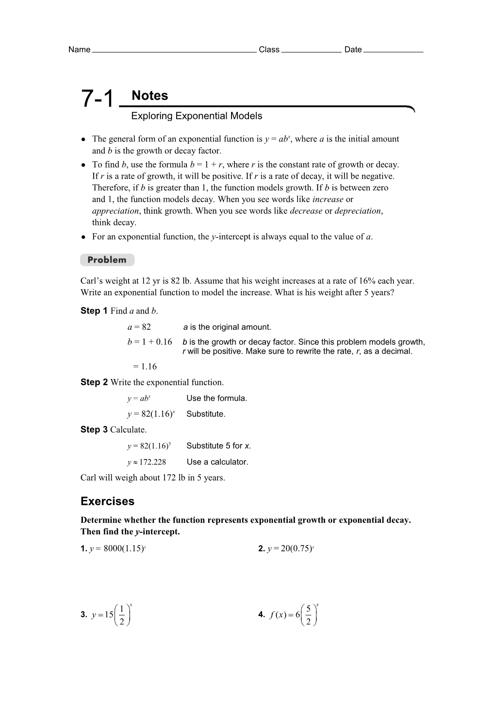 Exploring Exponential Models