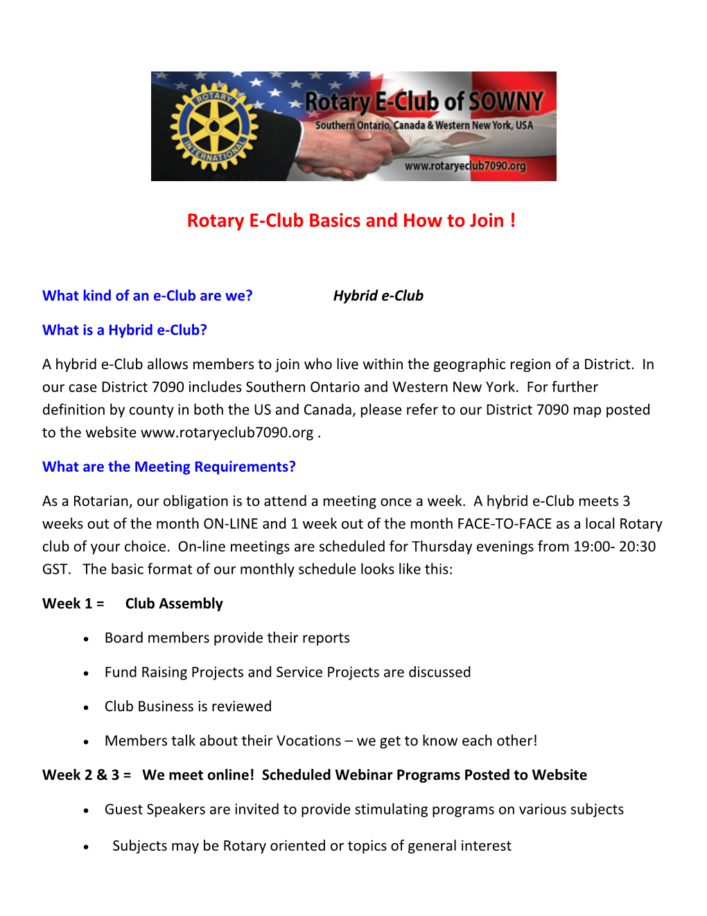Rotary E-Club Basics and How to Join !