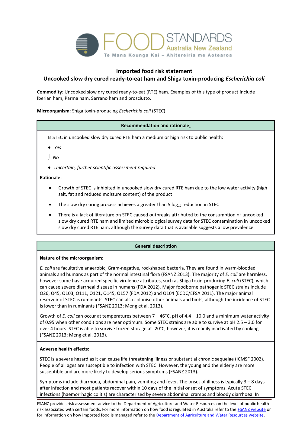 Imported Food Risk Statement s4