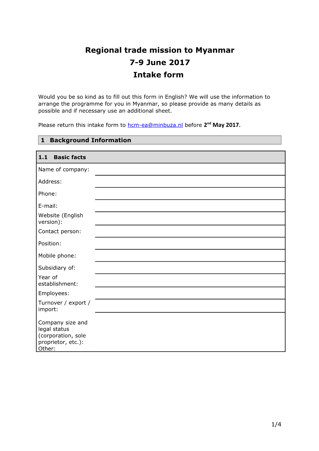 If You Have Any Questions When Completing This Form, Please Email Dirk Jan Wierenga (Dj