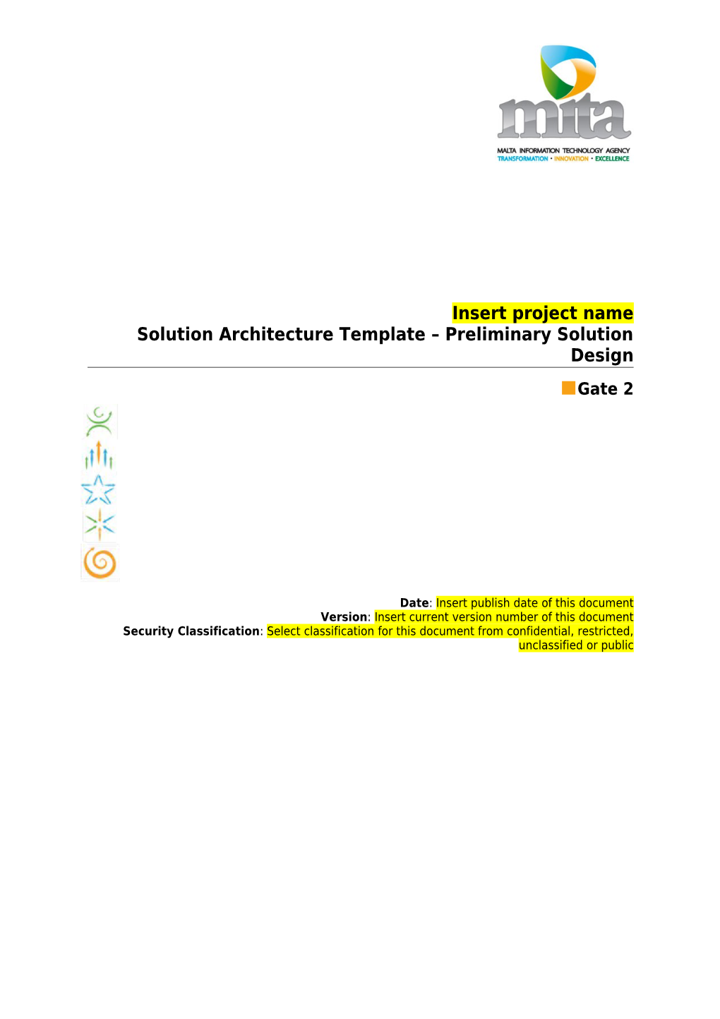 Solution Architecture Template Preliminary Solution Design