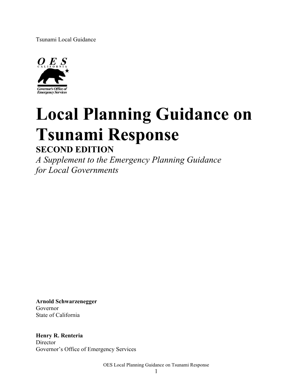 Tsunami Local Guidance