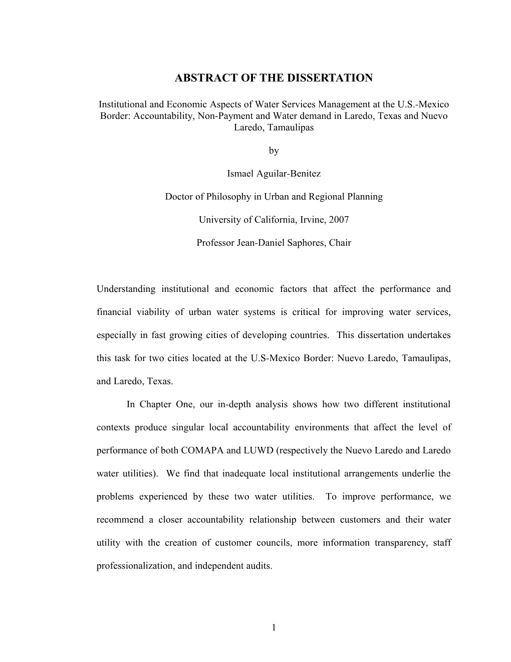 Abstract of the Dissertation s2