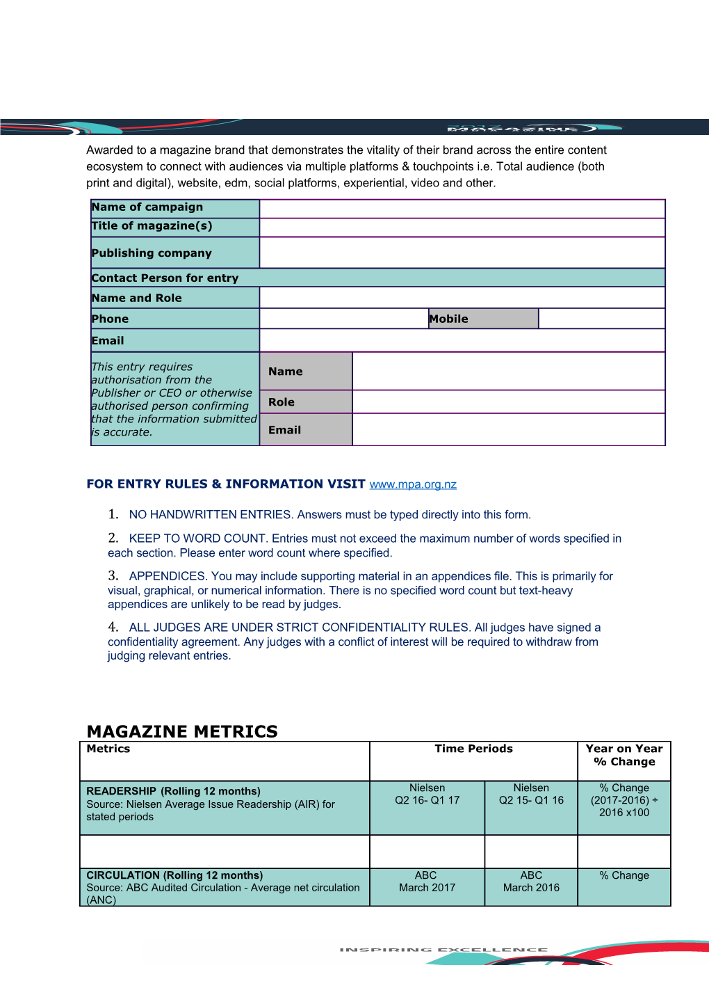 For Entry Rules & Information Visit