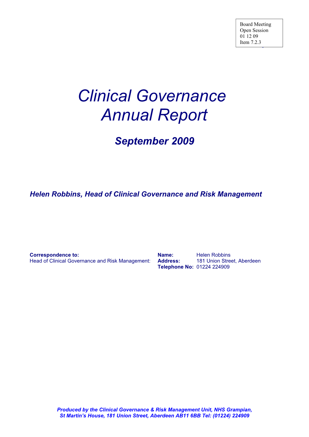 Item 7.2.3 for 1 Dec 09 CGC Annual Report