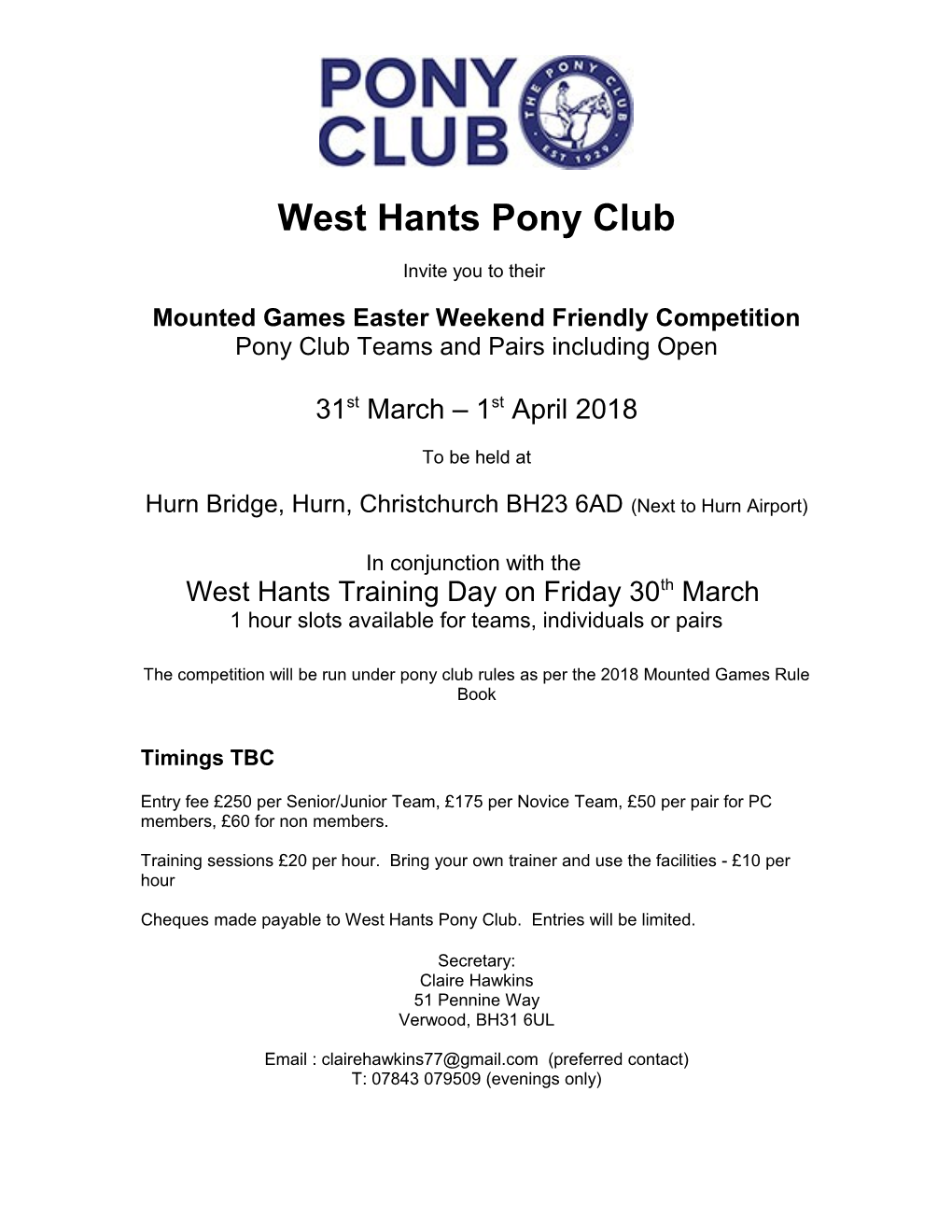 West Hants Pony Club