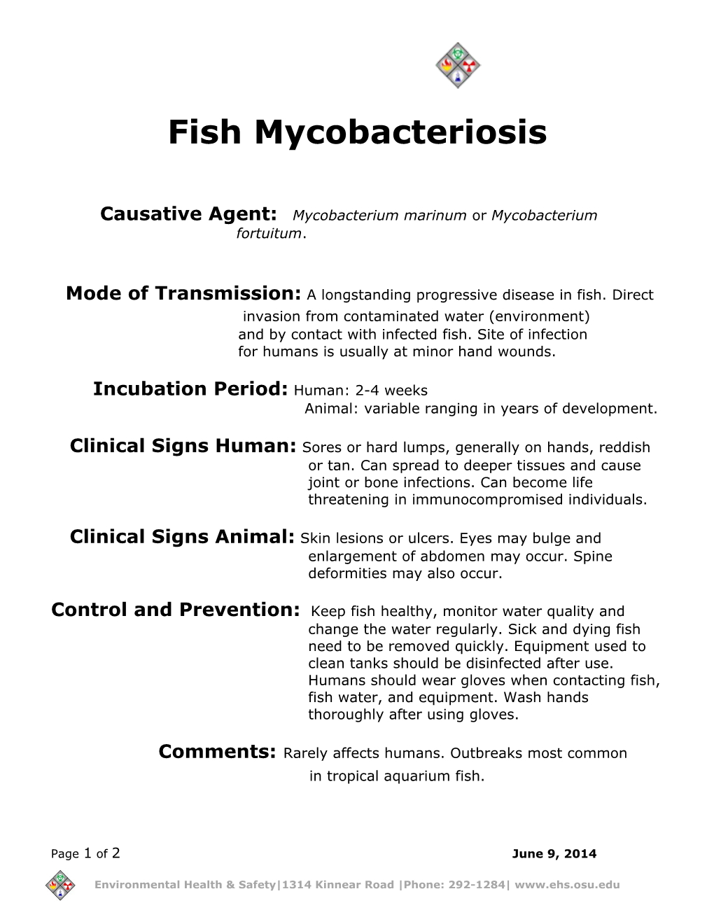 Fish Mycobacteriosis