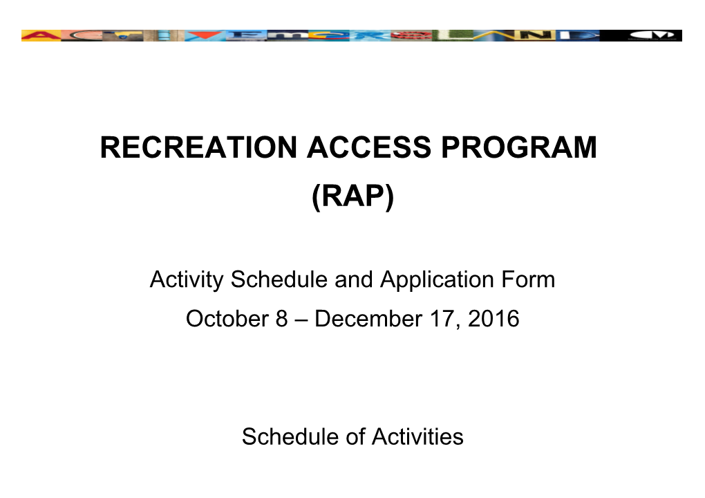 Recreation Access Program