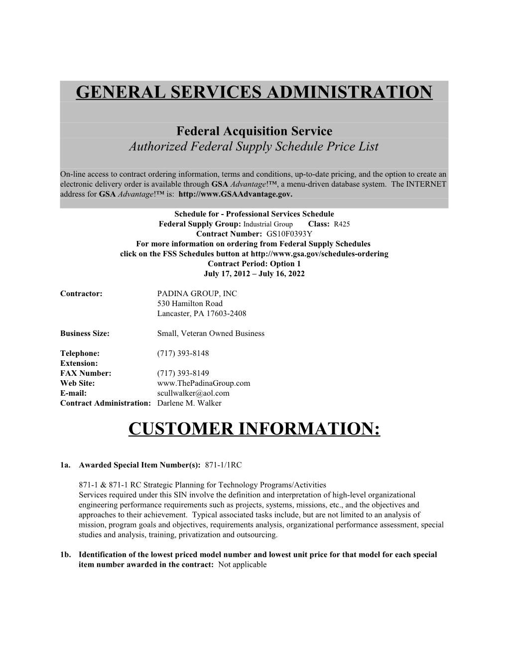 General Services Administration s48