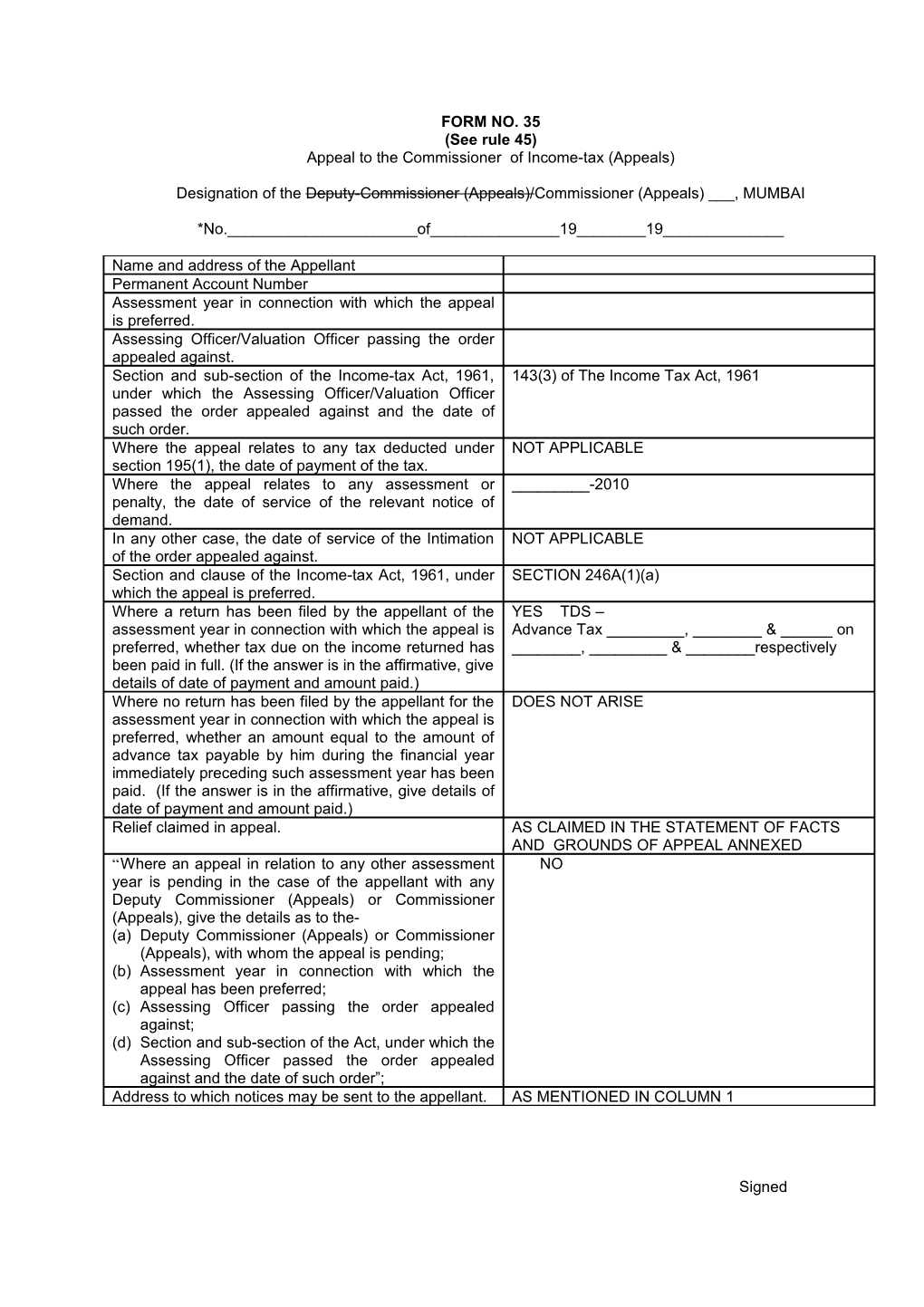 Appeal to the Commissioner of Income-Tax (Appeals)