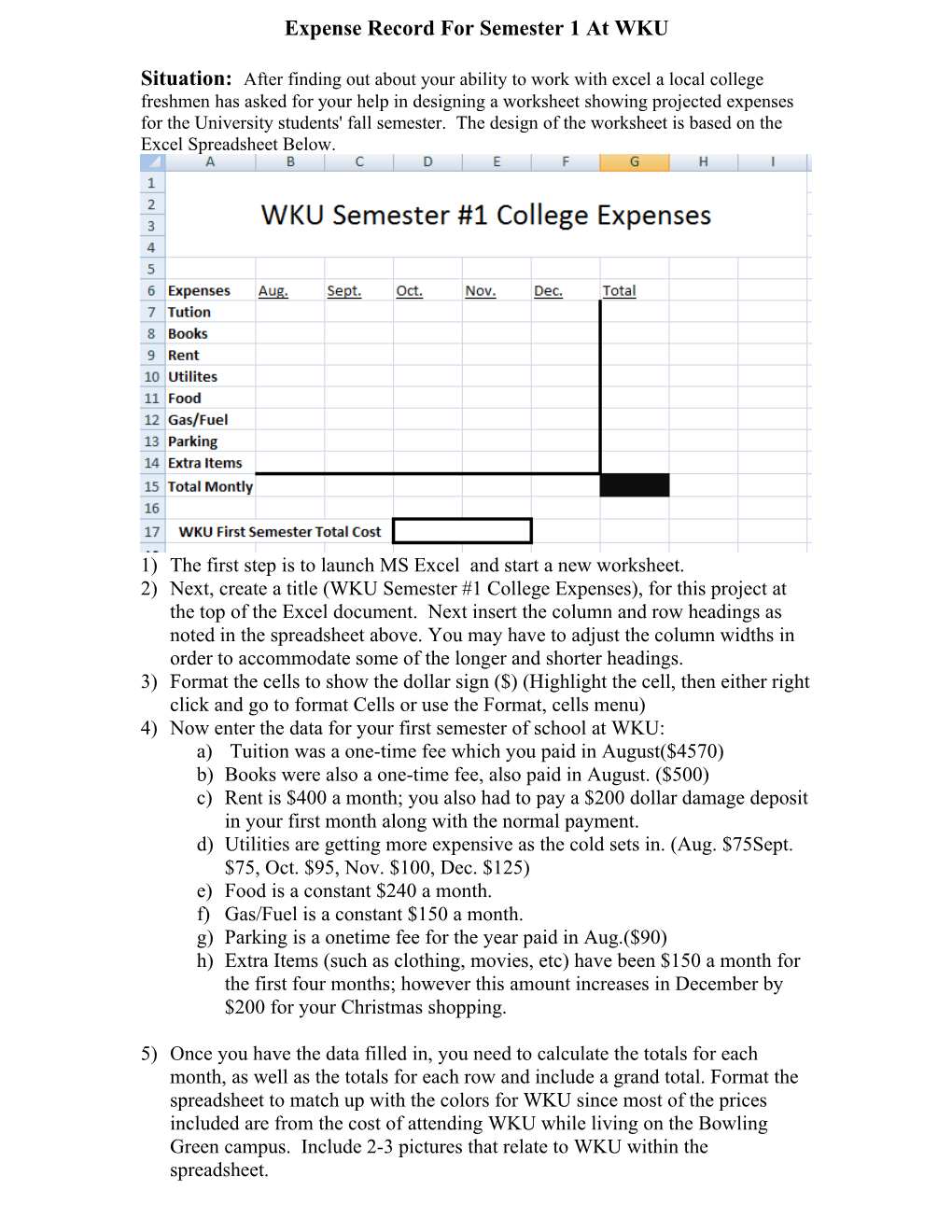 Helping with Expense Records in Excel