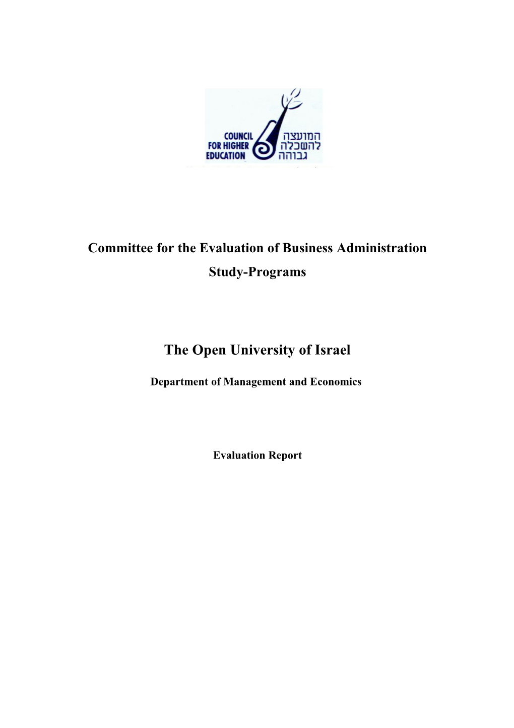 Committee for the Evaluation of Business Administration Study-Programs