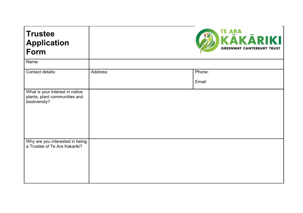 Characteristics Te Ara Kakariki Seeks in Our Trustees