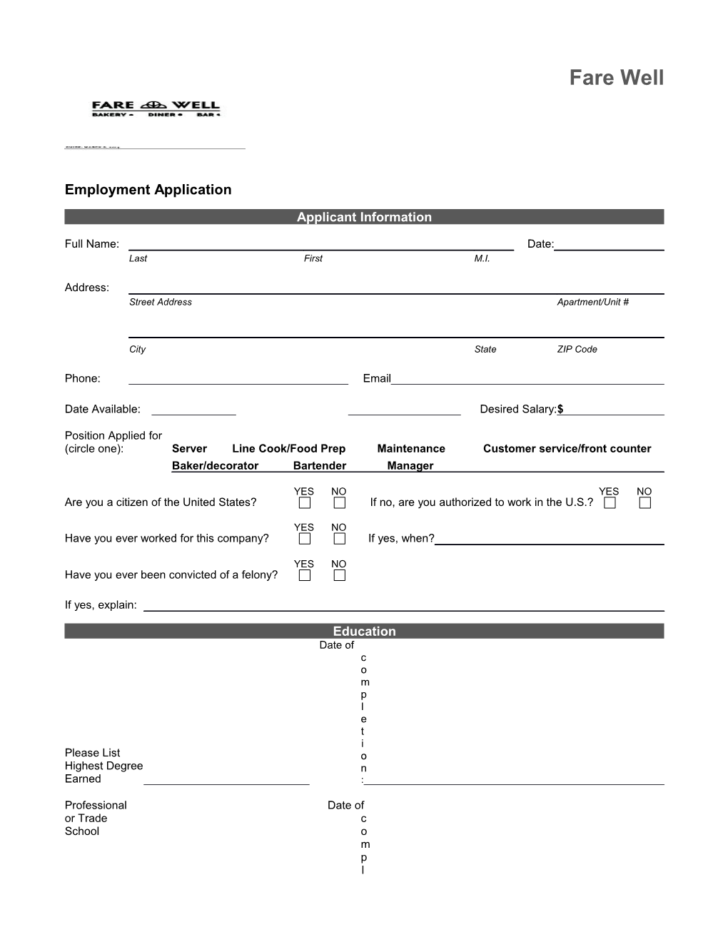 Employment Application s7