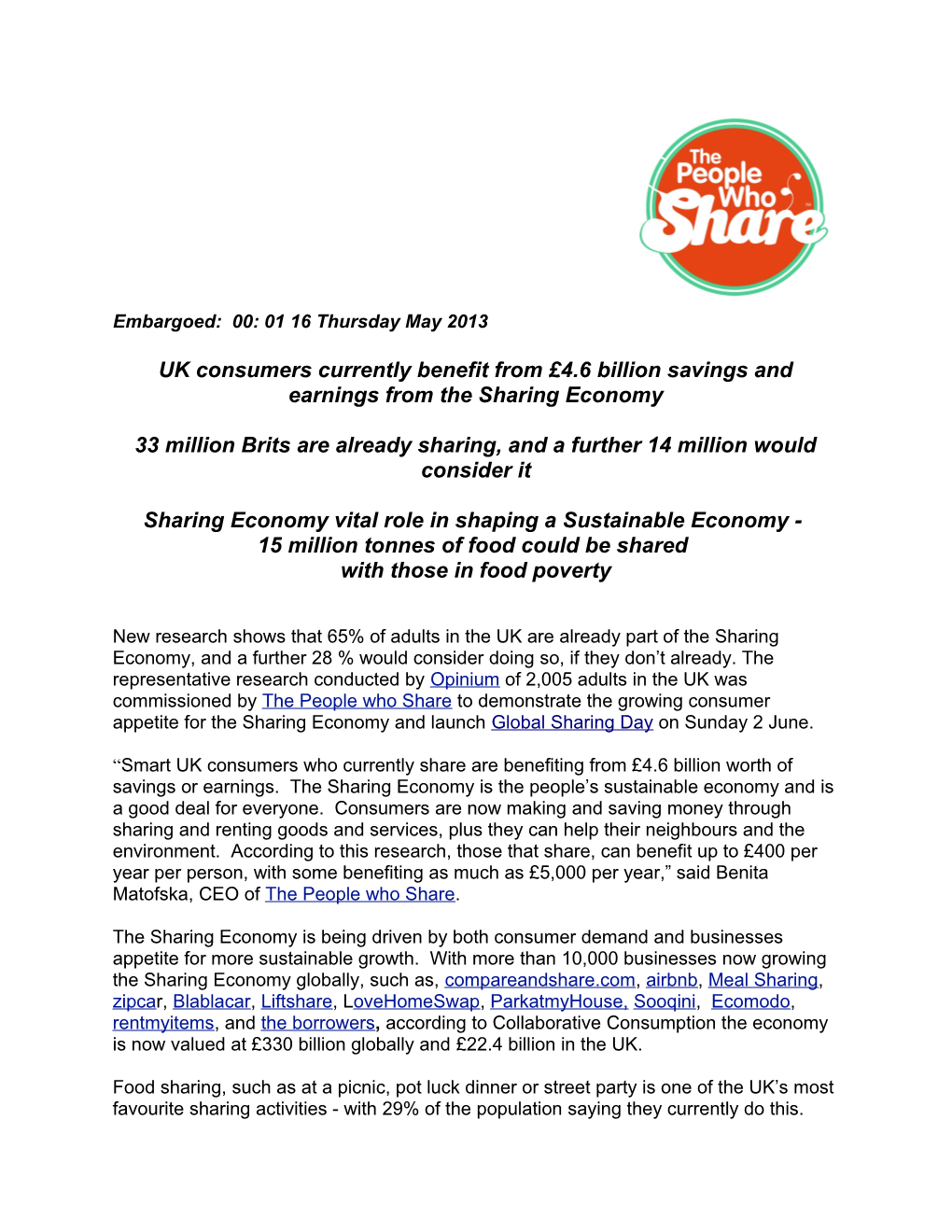 33 Million Brits Are Already Sharing, and a Further 14 Million Would Consider It