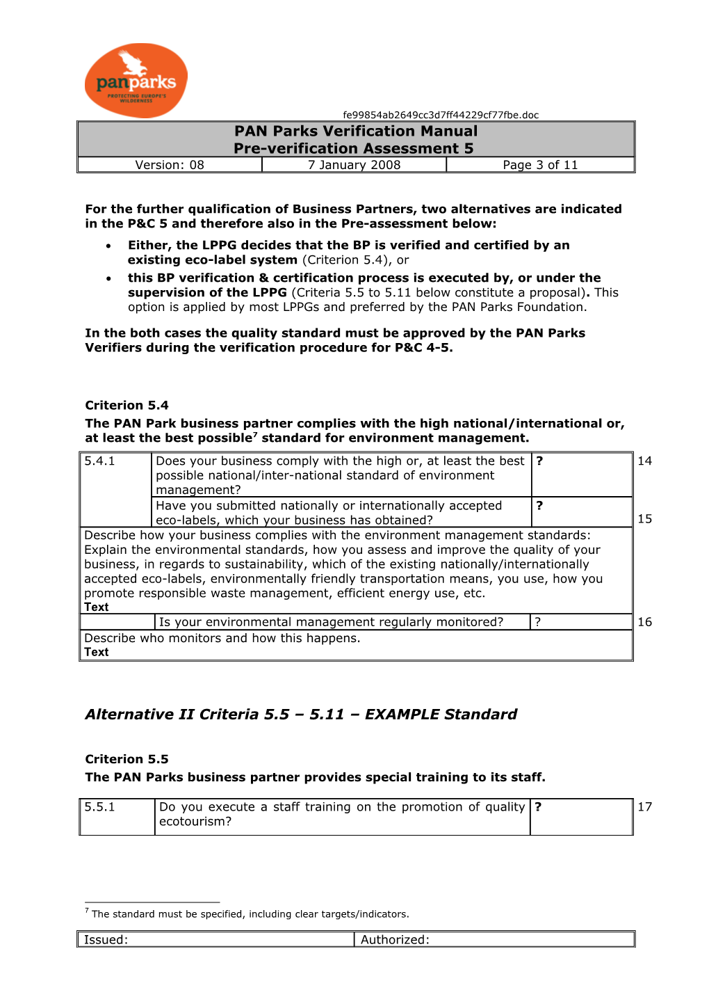 06A09 Pre-Verification Assessment 5 2008