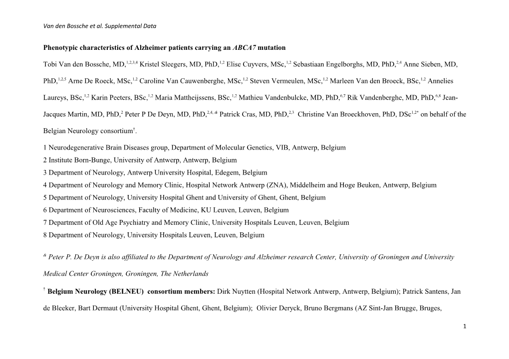 Van Den Bossche Et Al. Supplemental Data