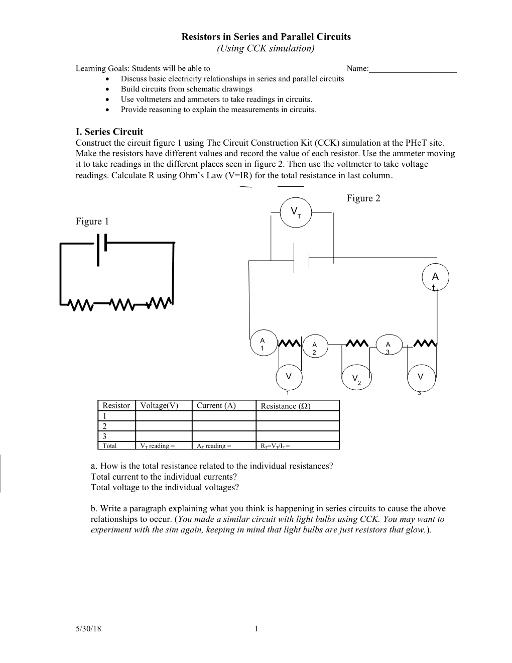 Resistors in Series and Parallel Circuits