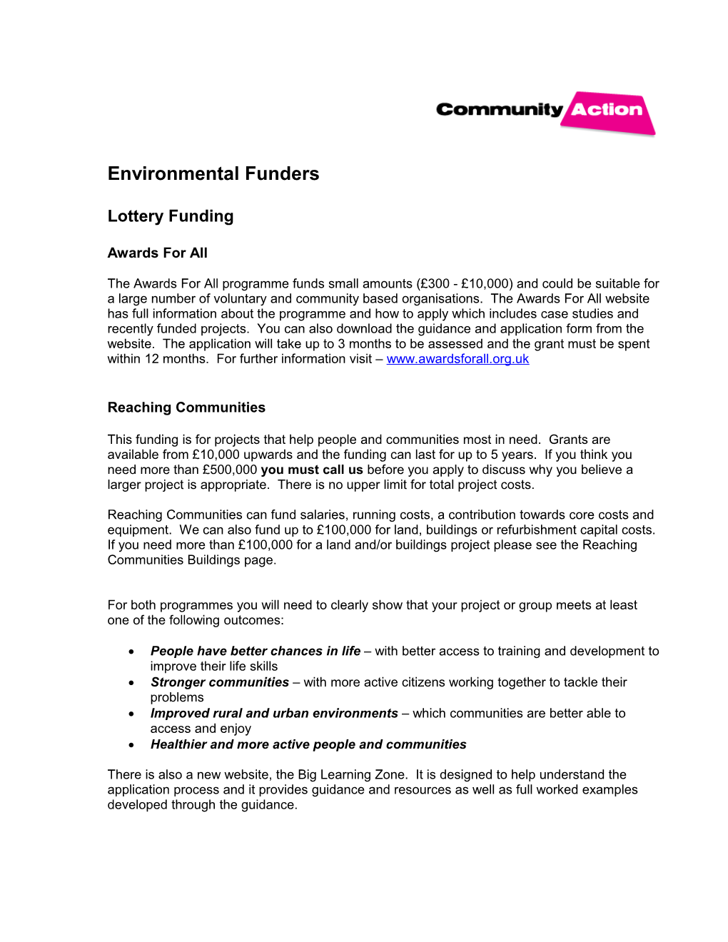 Environmental Funders