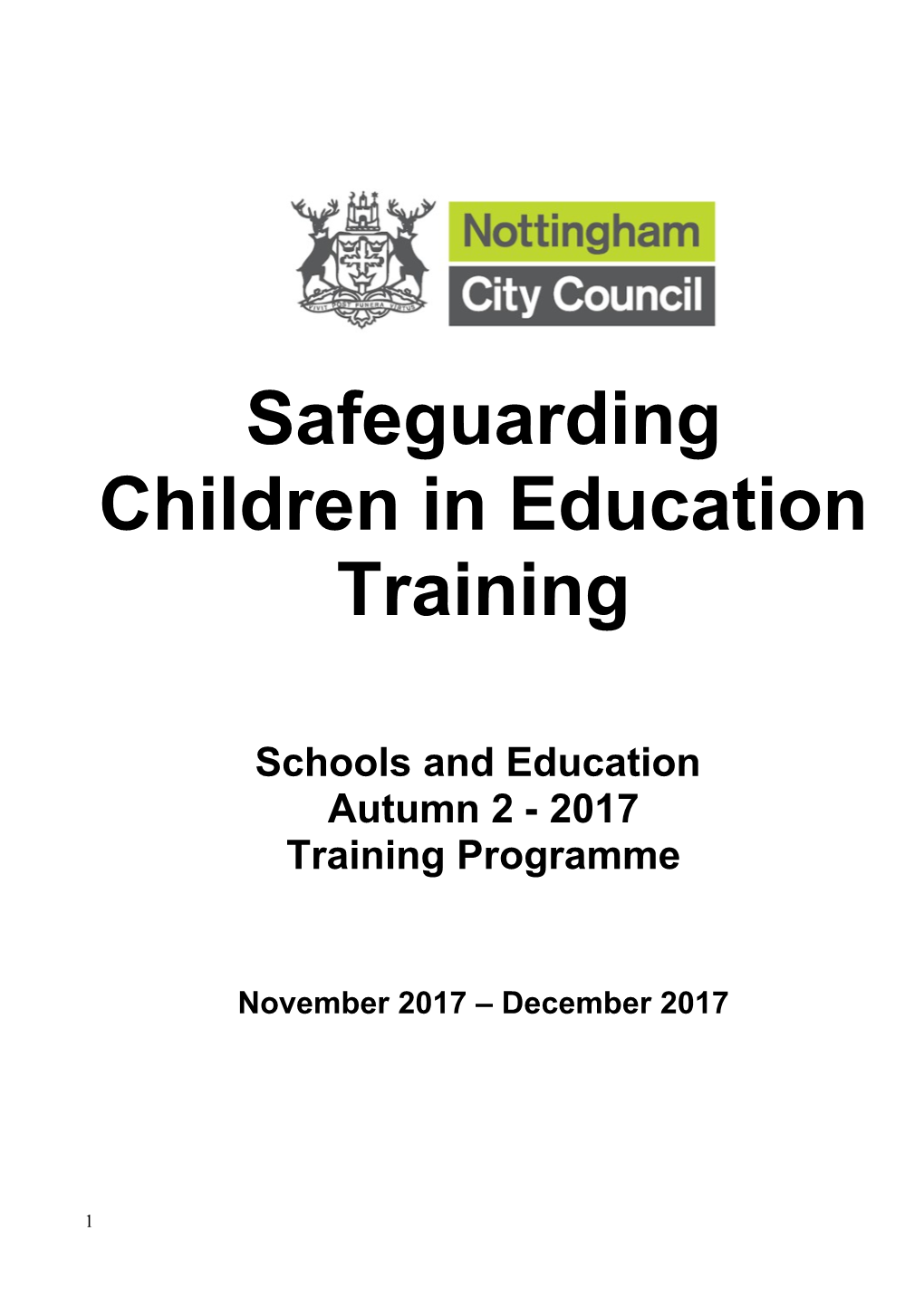 Safeguarding Children in Education Training