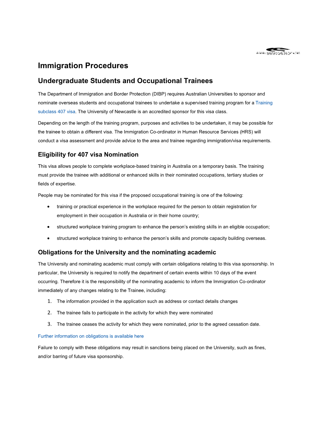 Undergraduate Students and Occupational Trainees