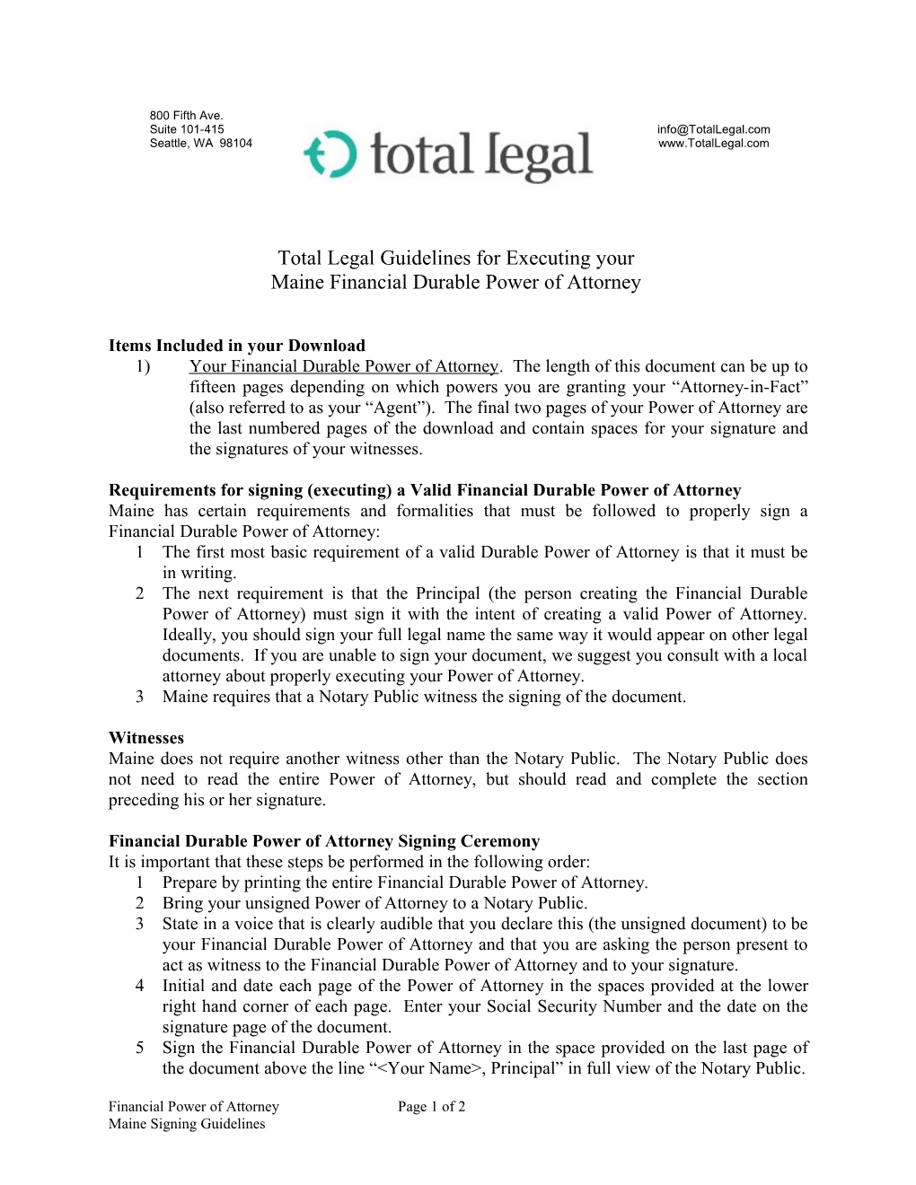 Total Legal Guidelines for Executing Your
