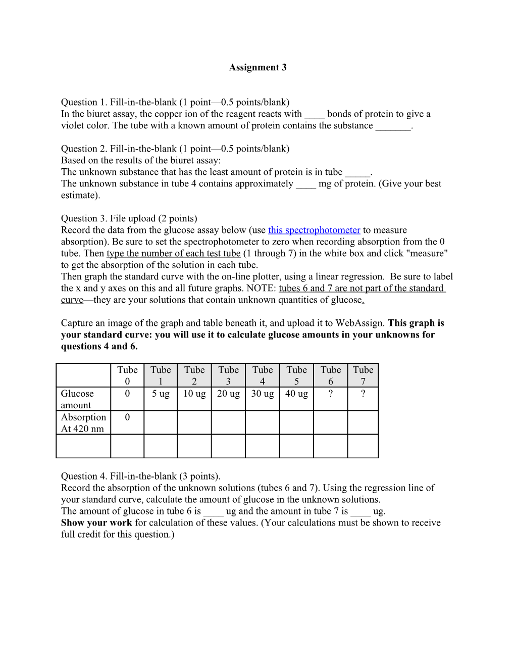 Assignment Week 4 Enzymes Due