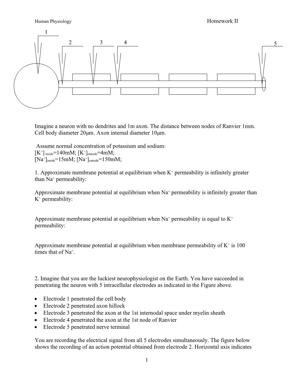 Assume Normal Concentration of Potassium and Sodium