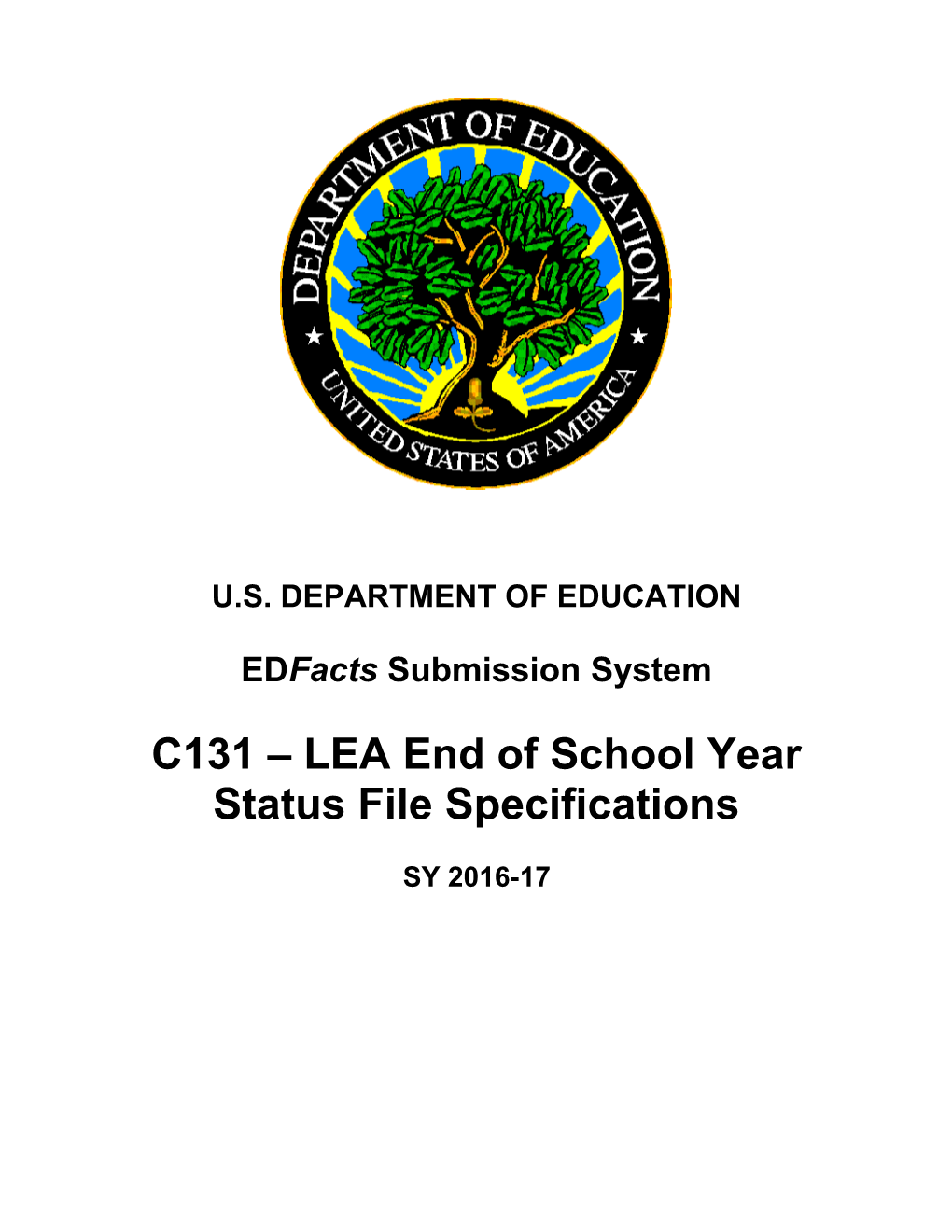 LEA End of School Year Status File Specifications