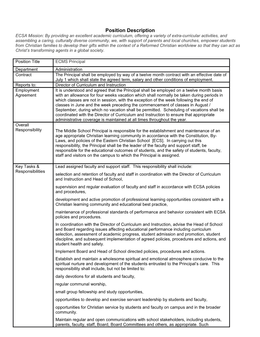 ECMS Principal Job Description - 9.10.14