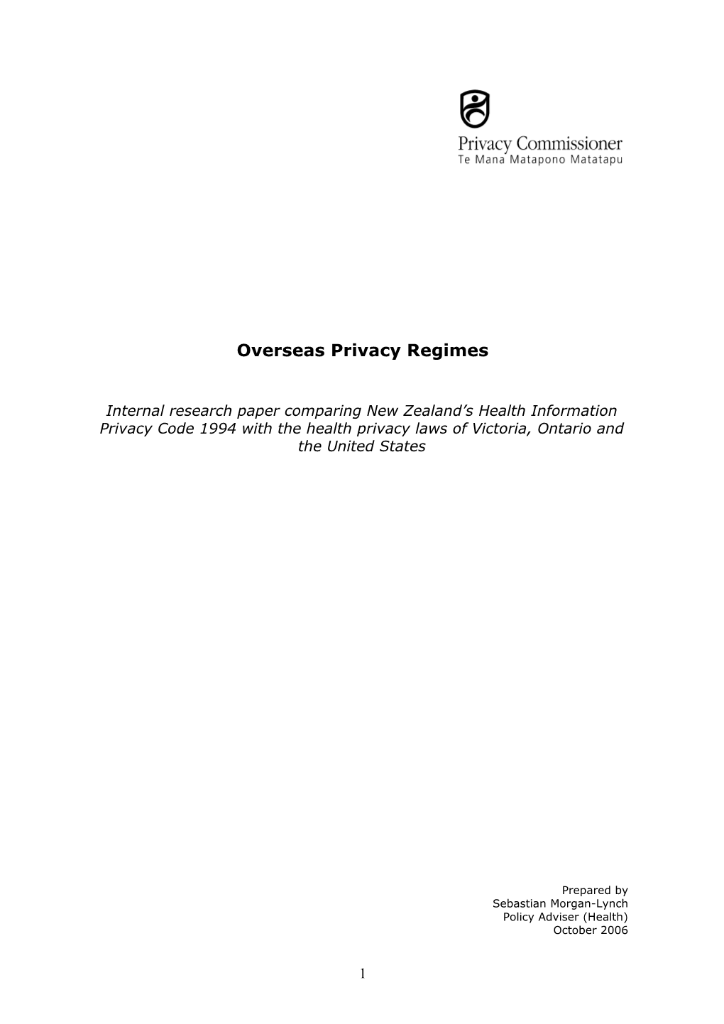 Overseas Privacy Regimes