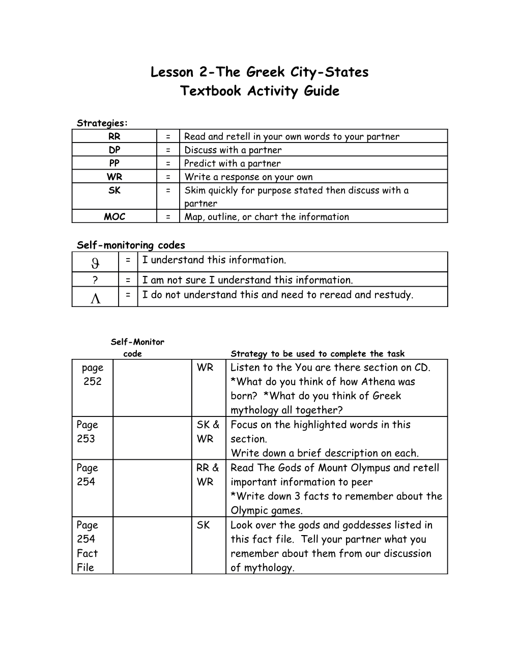 Lesson 2-The Greek City-States