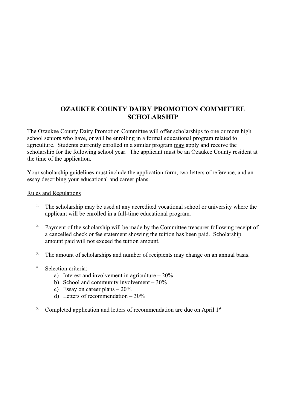 Ozaukee County Dairy Promotion Committee